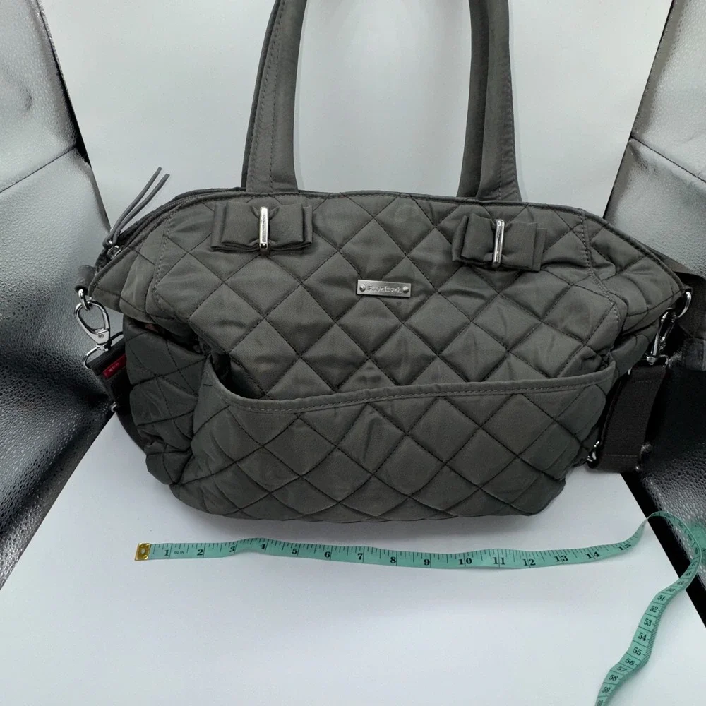 Storksak Bobby Diaper Bag Bottle Bag Pacifier Bag Gray Changing Pad 4‎ Piece Set